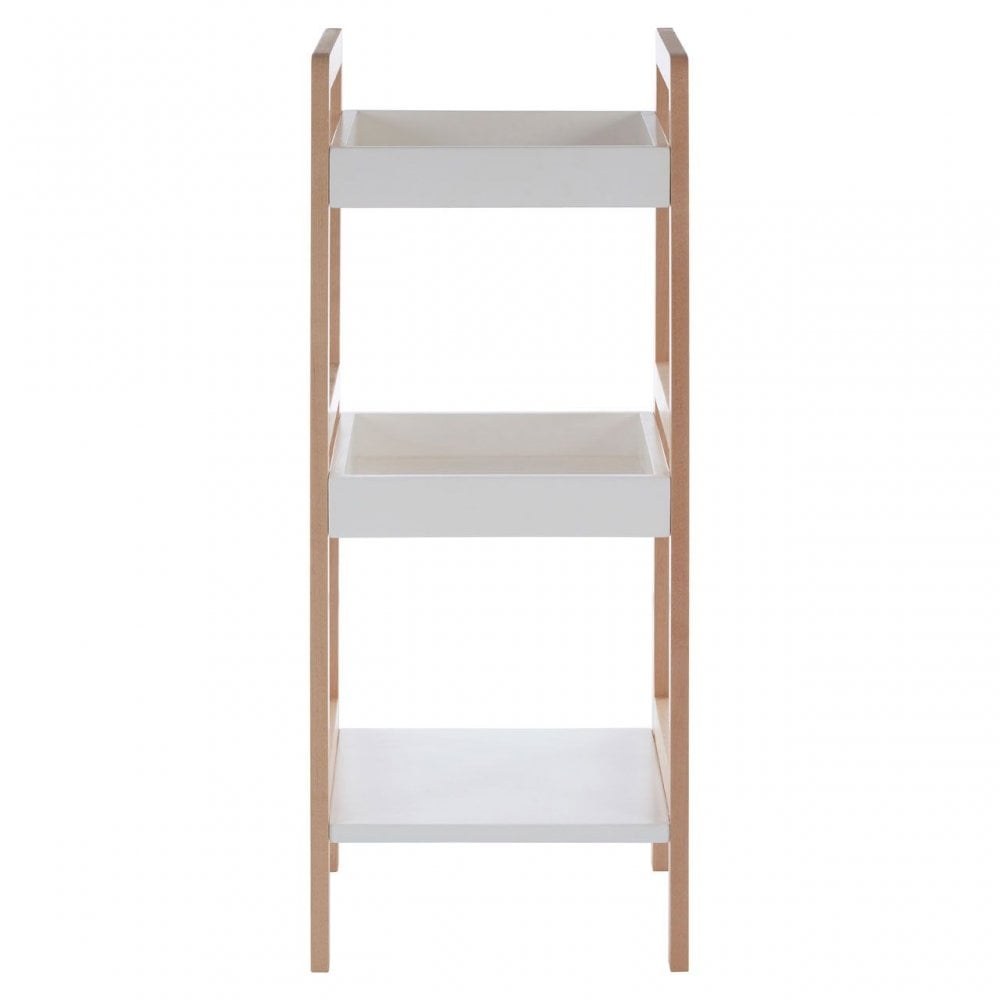 3 Tier Birch Wood Bathroom Shelf