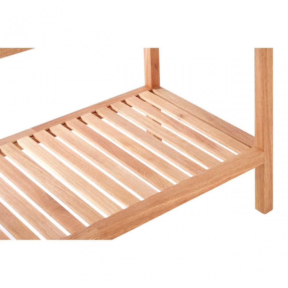 2 Tier Walnut Wood Storage Shelf