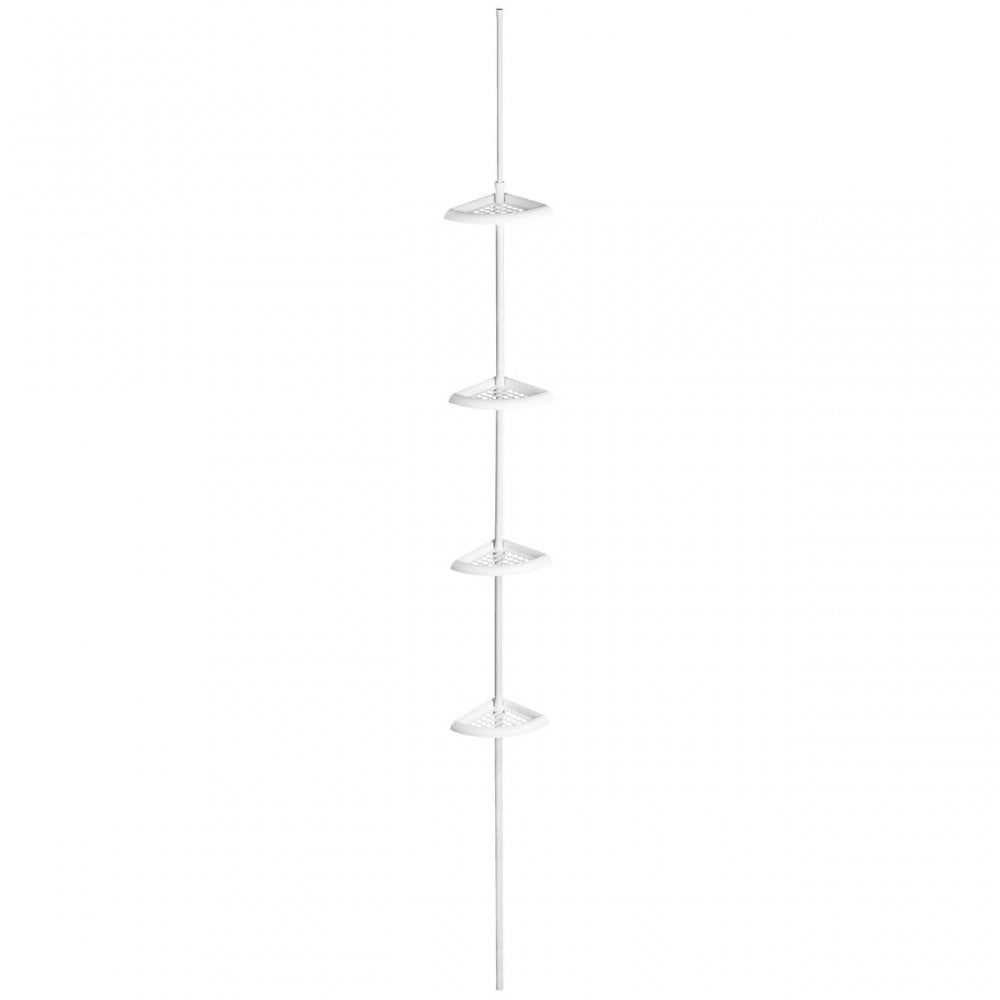 White Ps 4 Tier Corner Shelf Unit