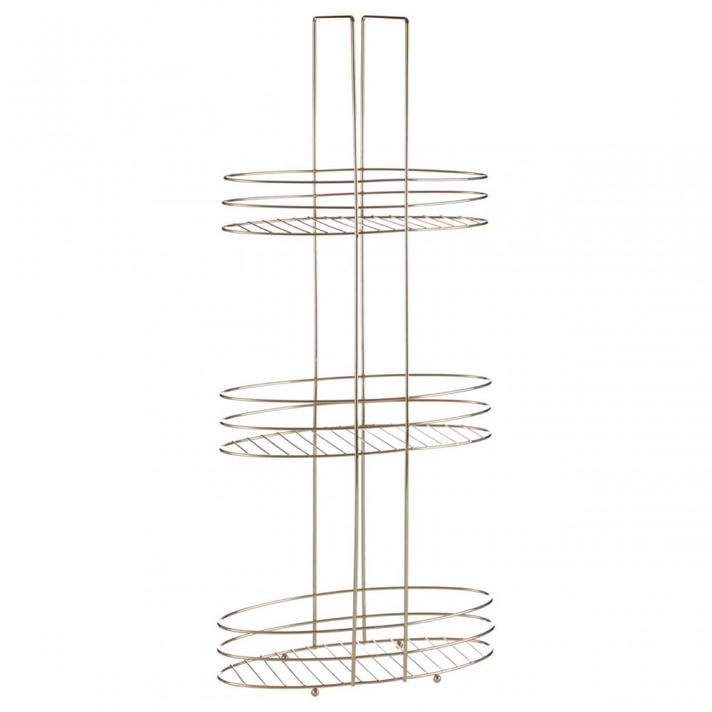 3 Tier Gold Plated Storage Rack