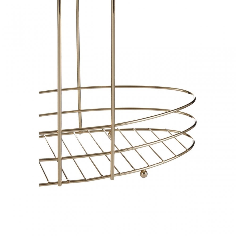 3 Tier Gold Plated Storage Rack