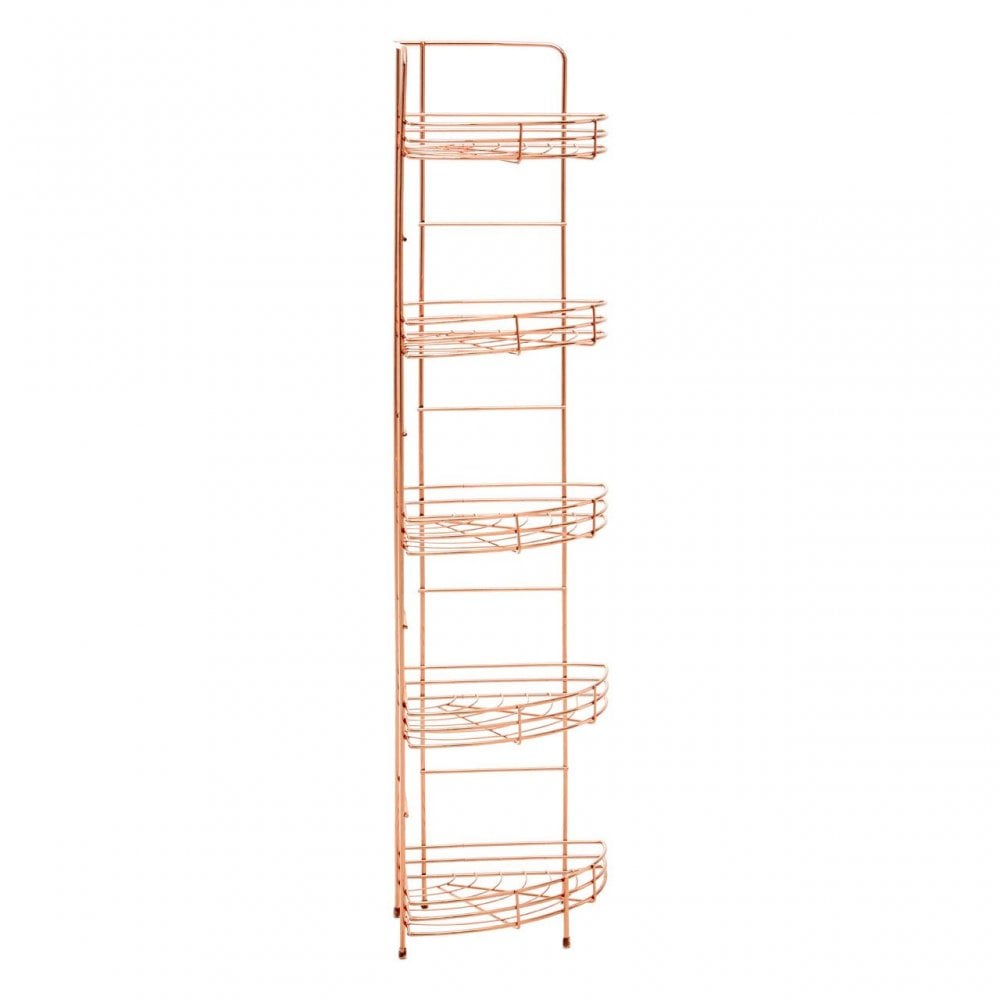 5 Tier Copper Finish Corner Storage Rack