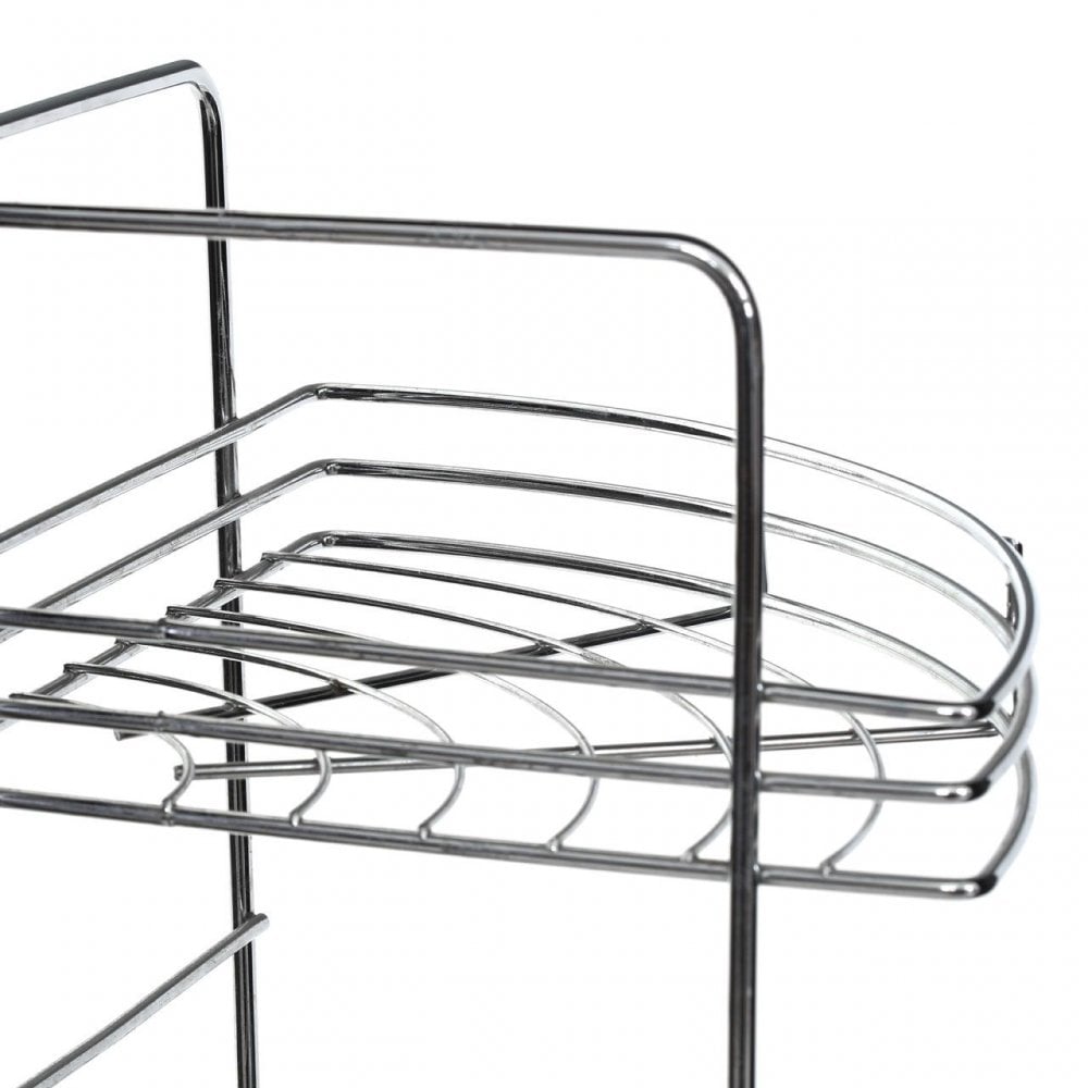 5 Tier Chrome Corner Storage Rack