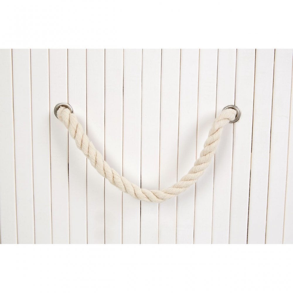 Kankyo White Bamboo Laundry Hamper