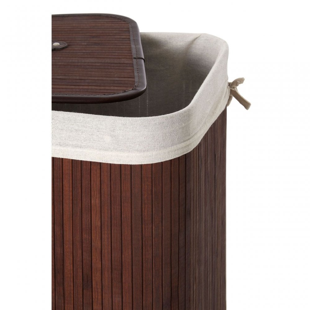 Kankyo Dark Brown Corner Laundry Hamper