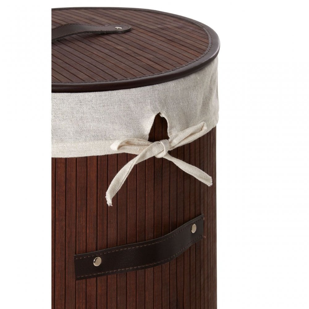 Kankyo Dark Brown Round Laundry Hamper