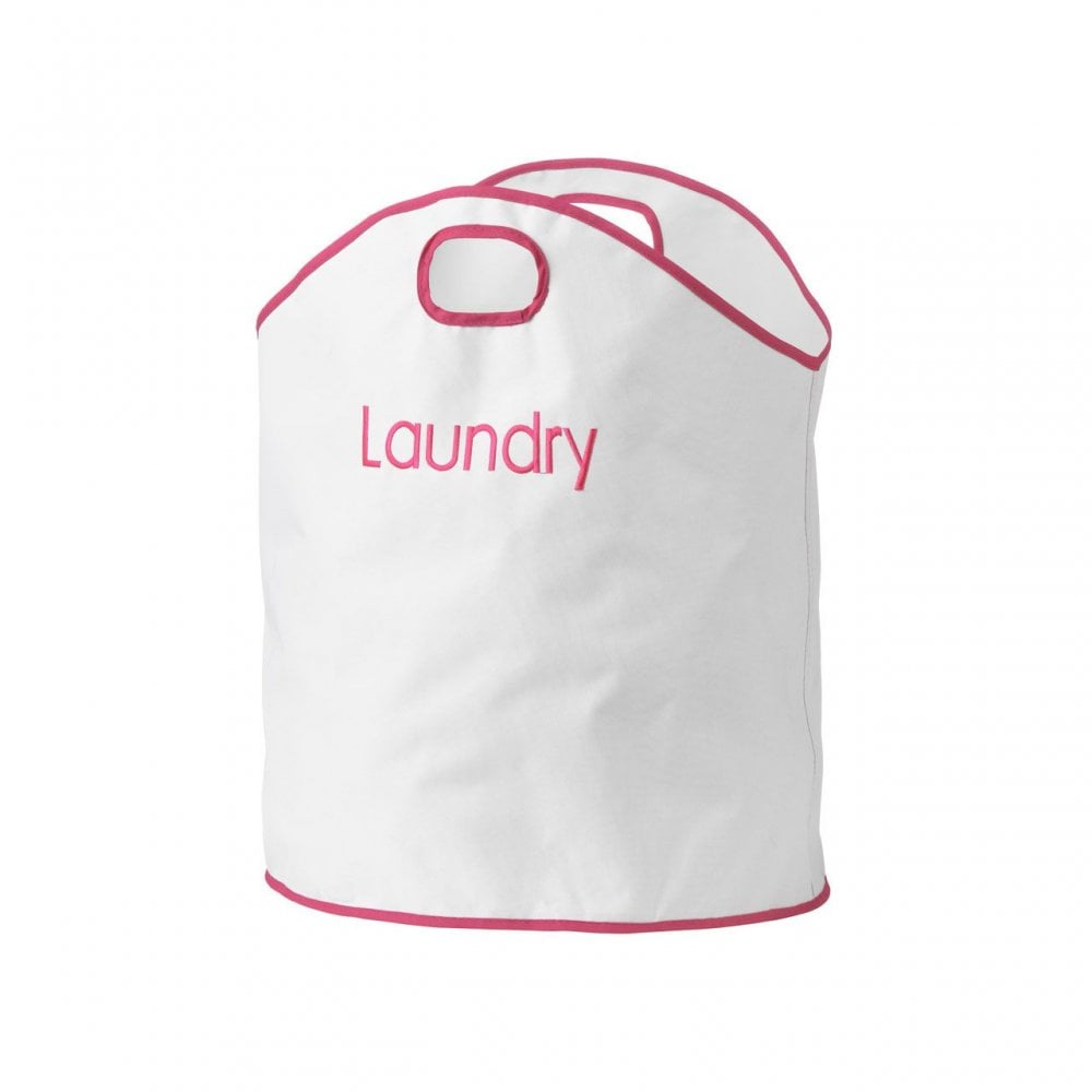 Oxfordhot Pink Trim Laundry Bag
