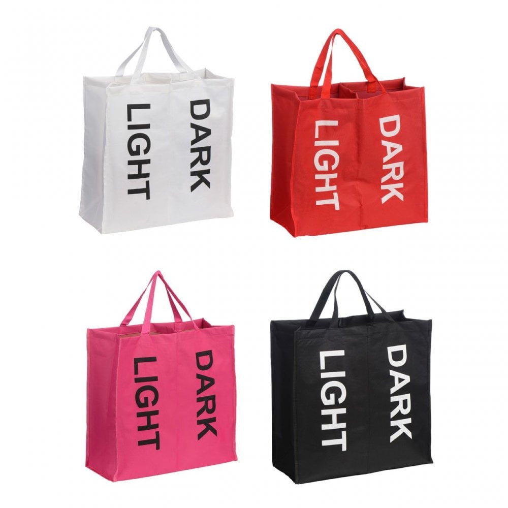 Red Polyester 2 Section Laundry Bag