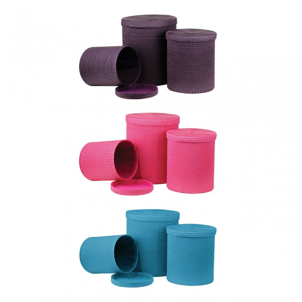 Turquoise Laundry Baskets - Set Of 3