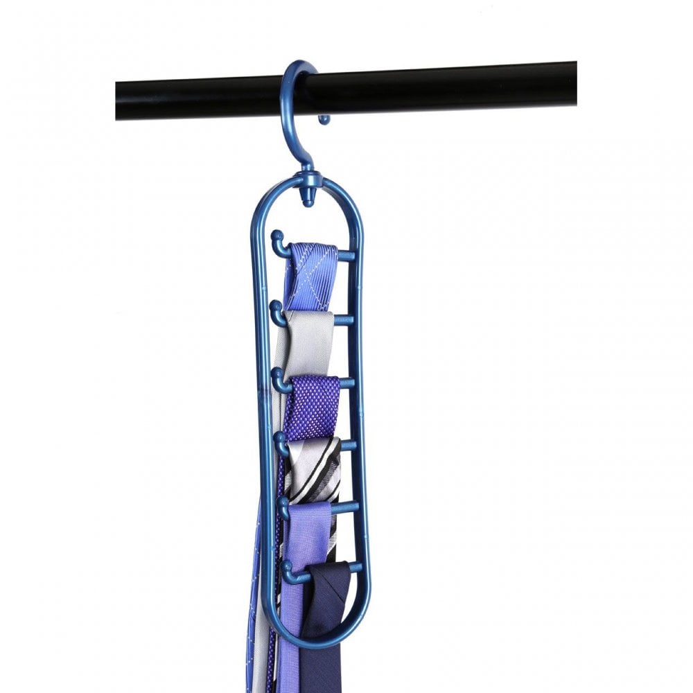 Indigo Plastic Tie Organiser - Set Of 2