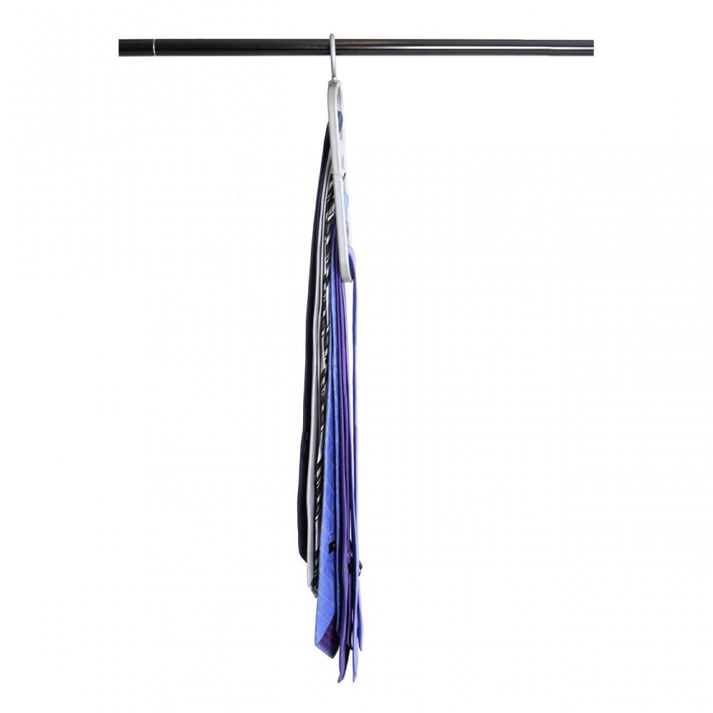 Grey Plastic Tie Organiser - Set Of 2