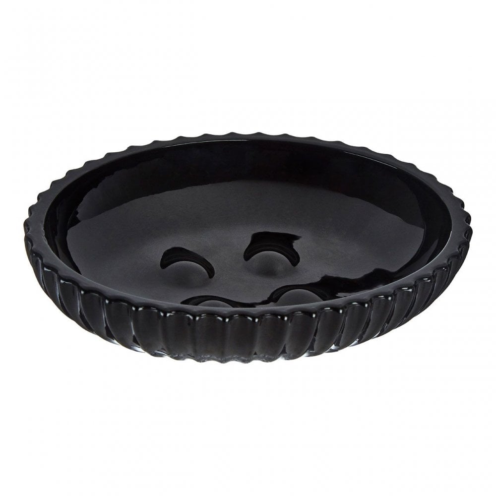 Ticino Brittany Black Glass Soap Dish