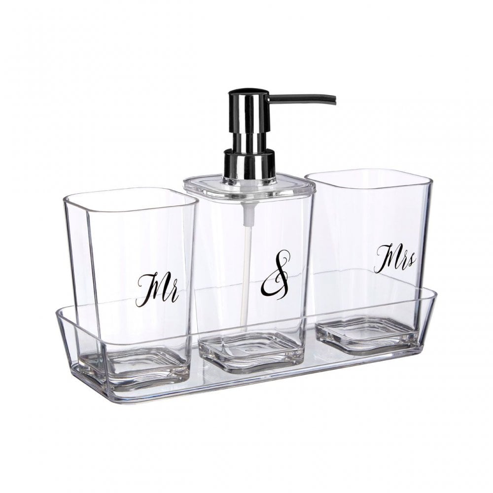 Mr & Mrs Bath Set - Set Of 4