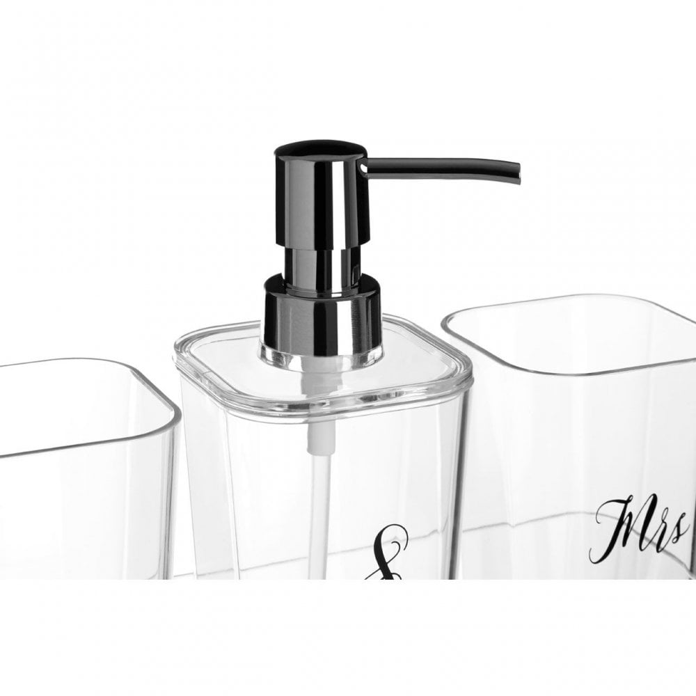 Mr & Mrs Bath Set - Set Of 4