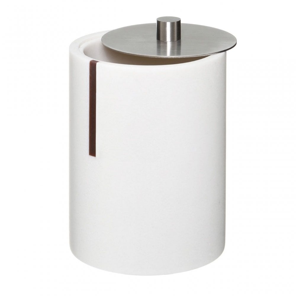 Linea White Cotton Bud Holder
