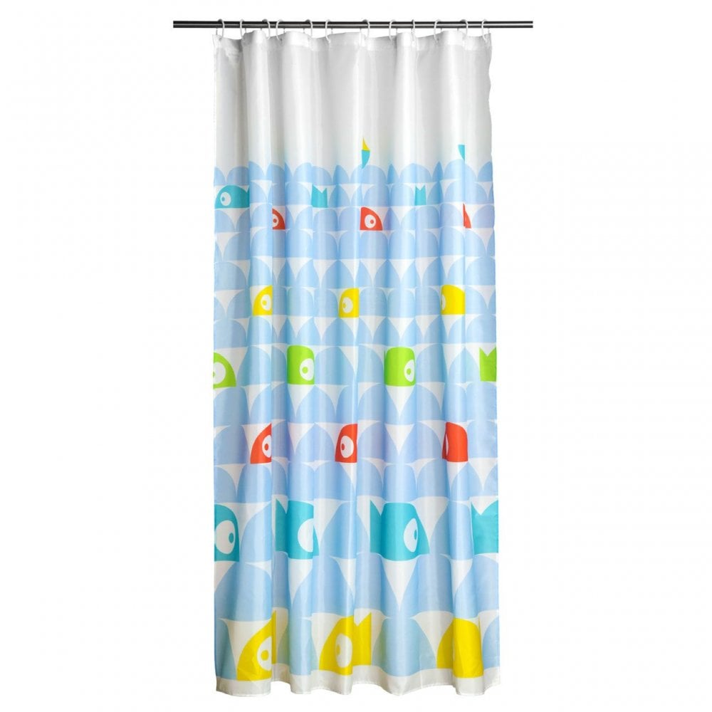 Fish Design Polyester Shower Curtain