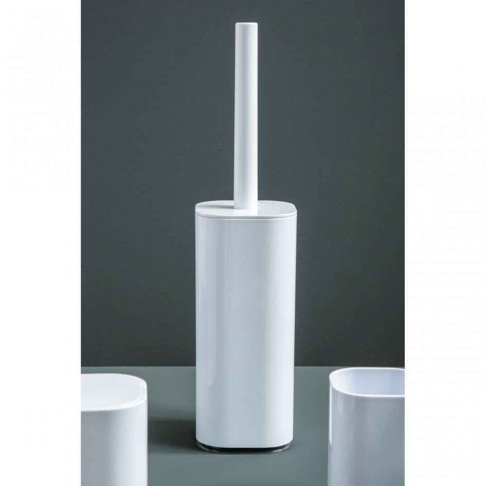 Ando White Acrylic Toilet Brush Holder