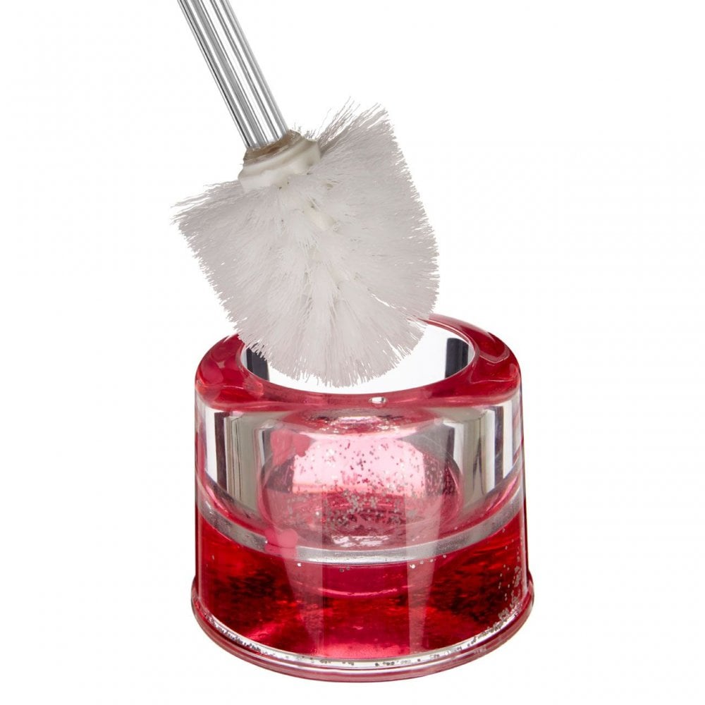 Acrylic Hearts Toilet Brush Holder