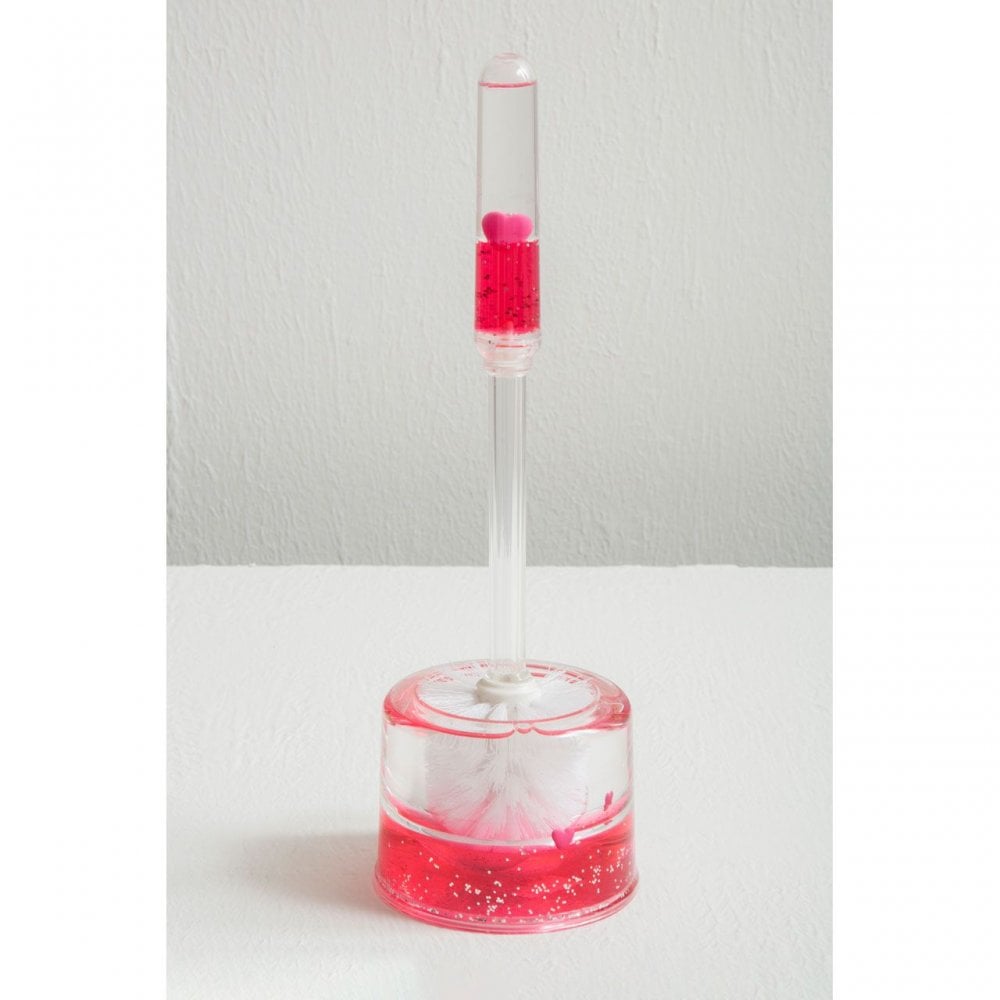 Acrylic Hearts Toilet Brush Holder