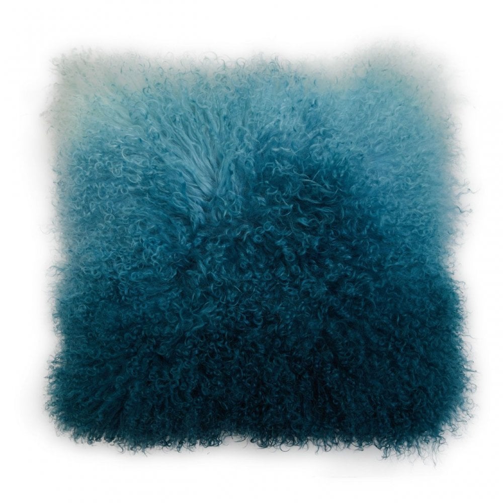 Bosie Blue Ombre Fur Cushion