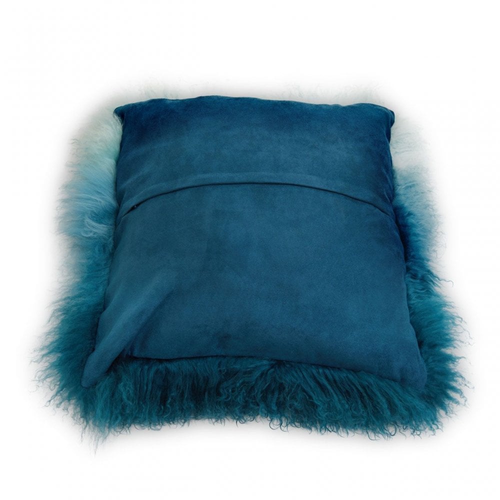 Bosie Blue Ombre Fur Cushion