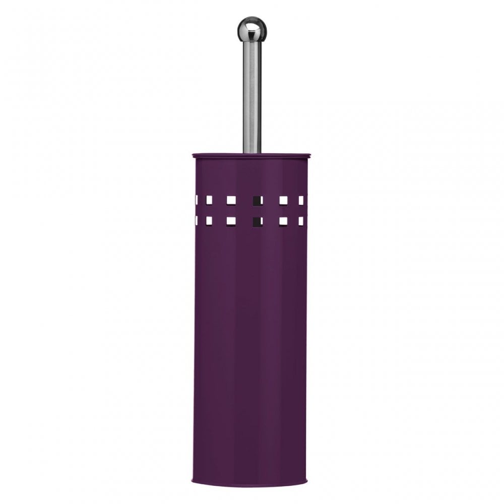Purple Square Design Toilet Brush