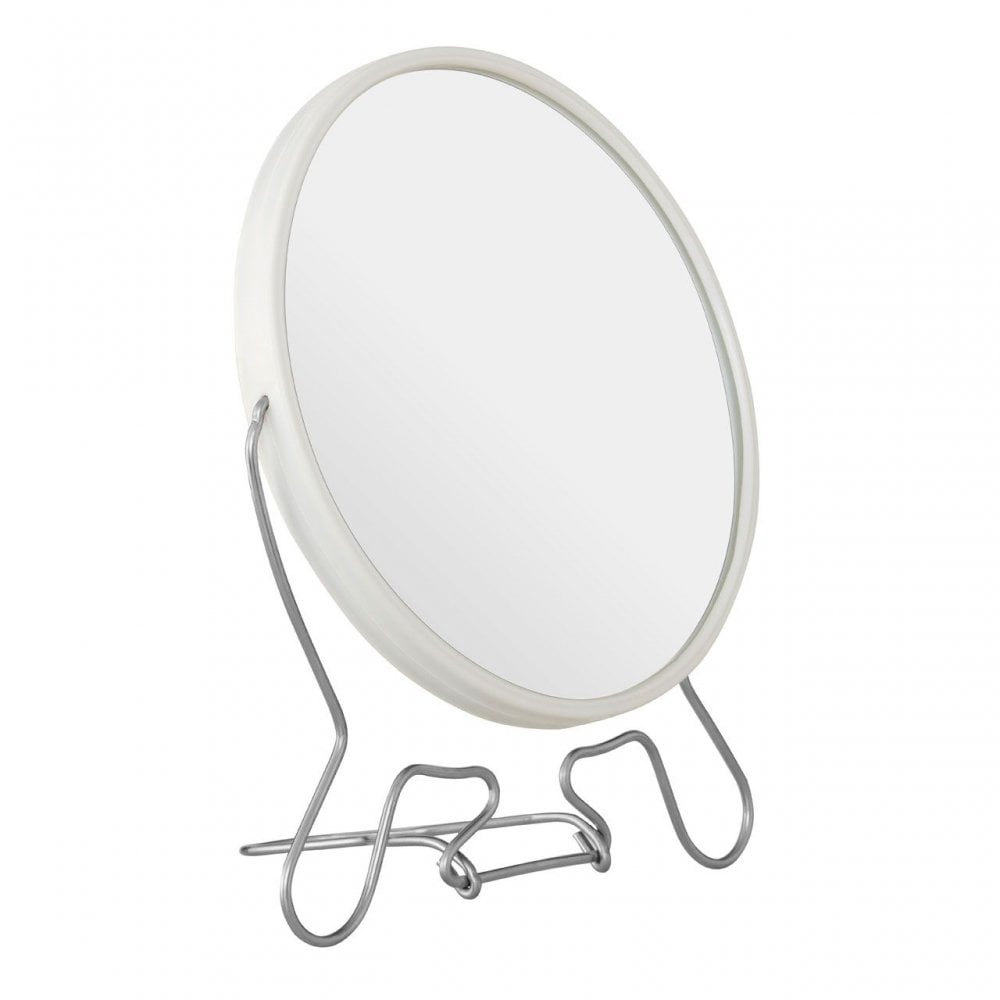 White Metal Large Shaving Mirror
