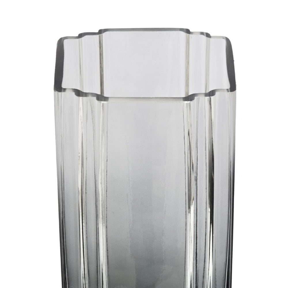 Edan Large Grey Ombre Glass Vase
