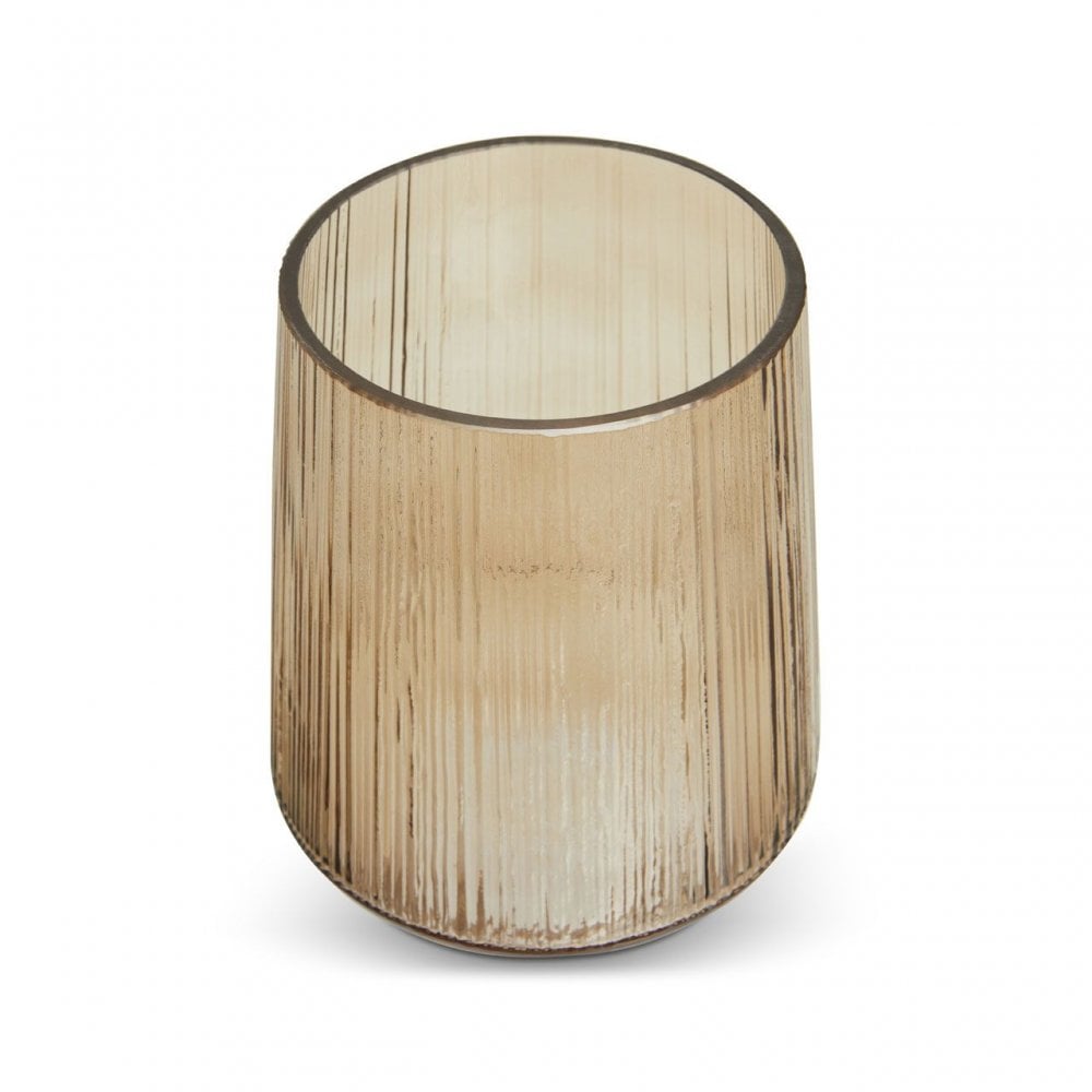 Esma Small Smoked Brown Glass Vase