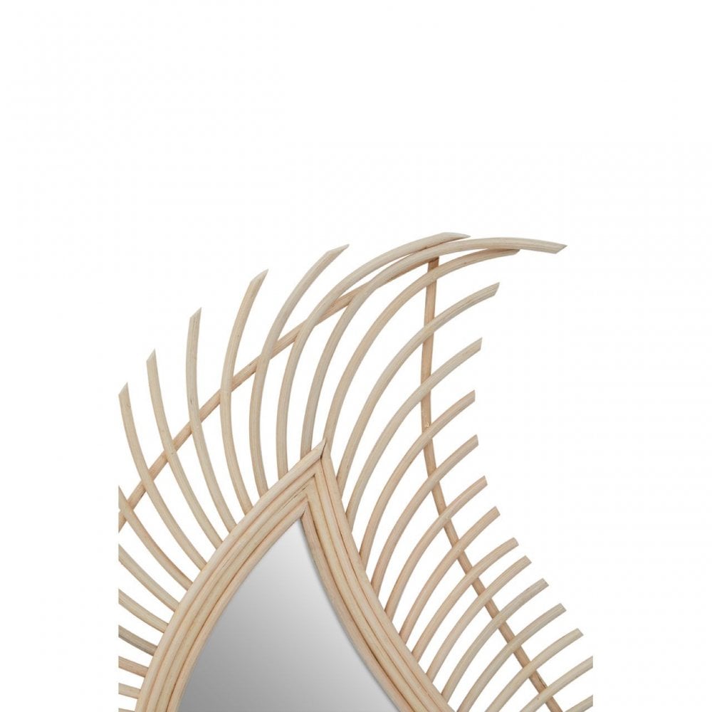 Mataram Teardrop Natural Rattan Wall Mirror