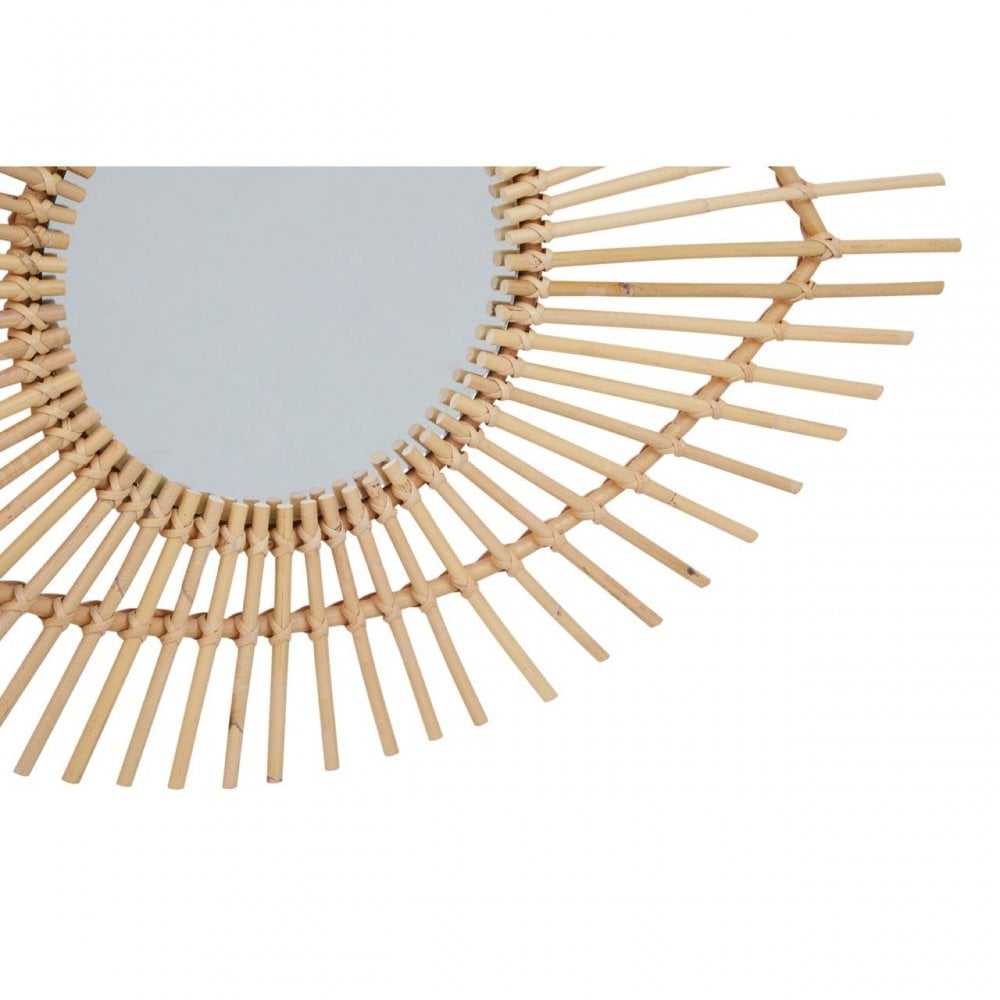 Mataram Natural Rattan Eye Shape Wall Mirror