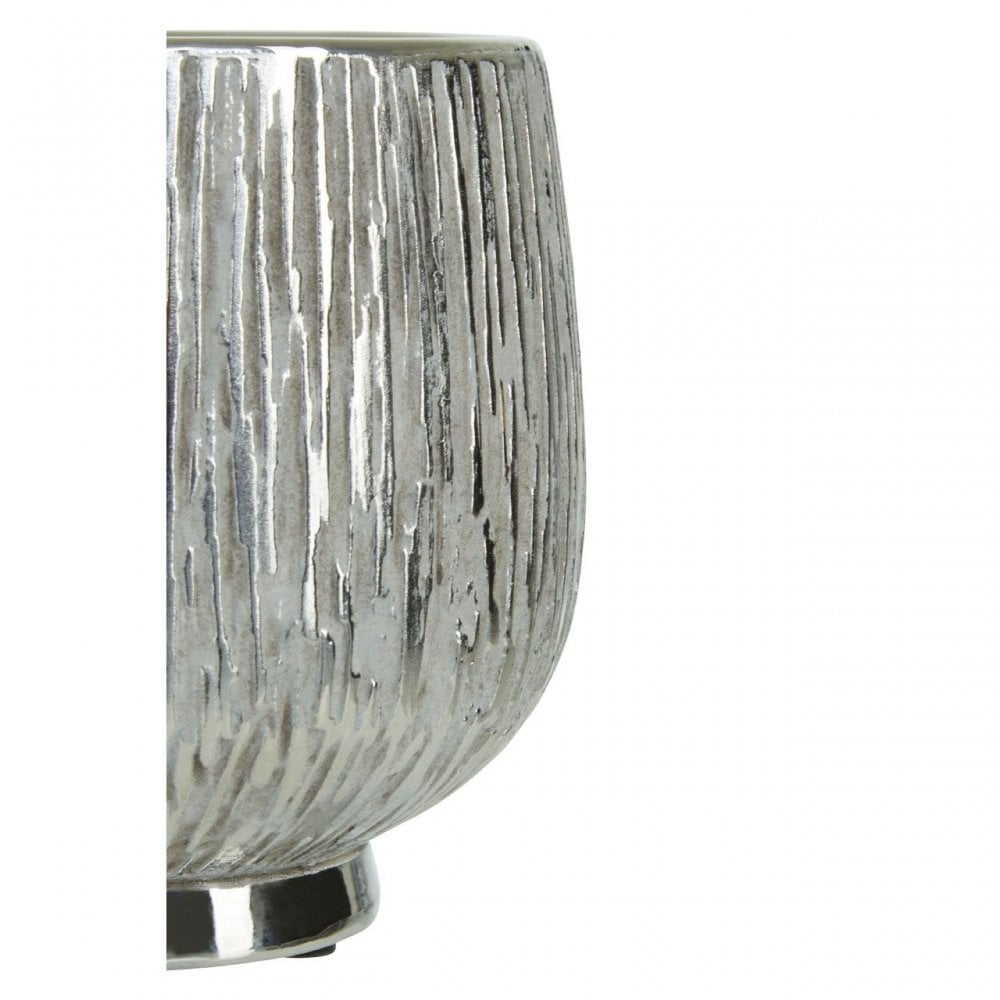 Hesper Small Silver Ceramic Planter