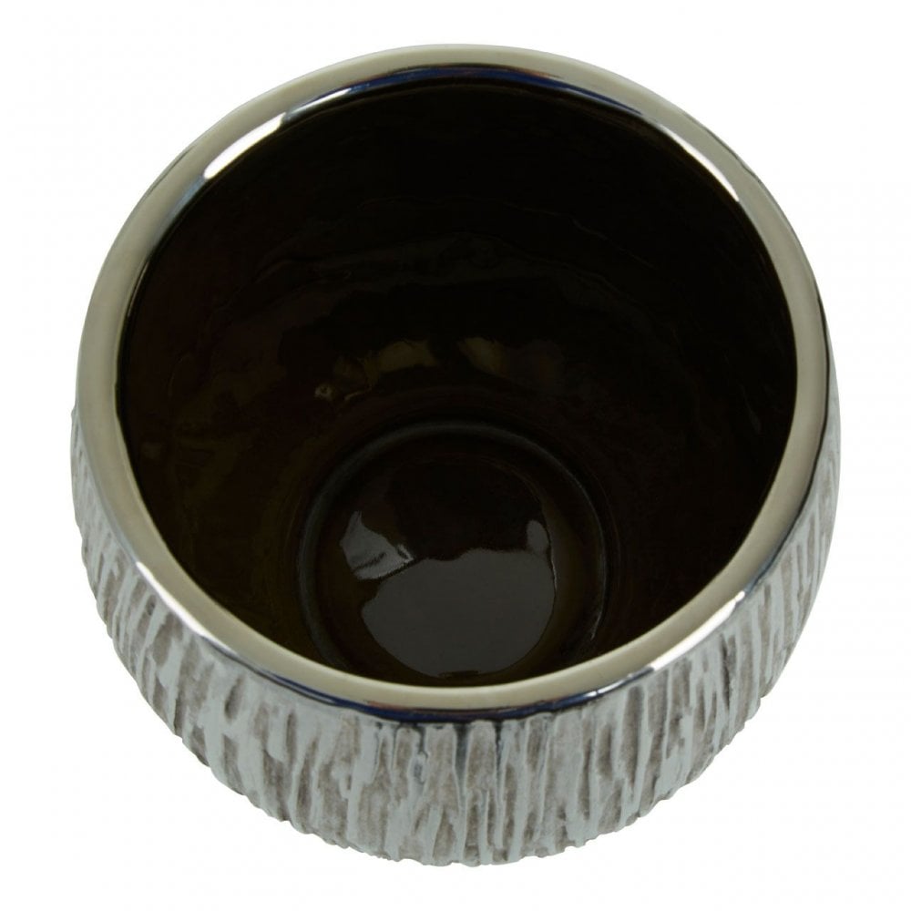 Hesper Small Silver Ceramic Planter