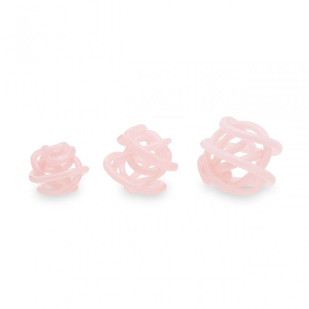 Knot Decor Pink Glass Ornament