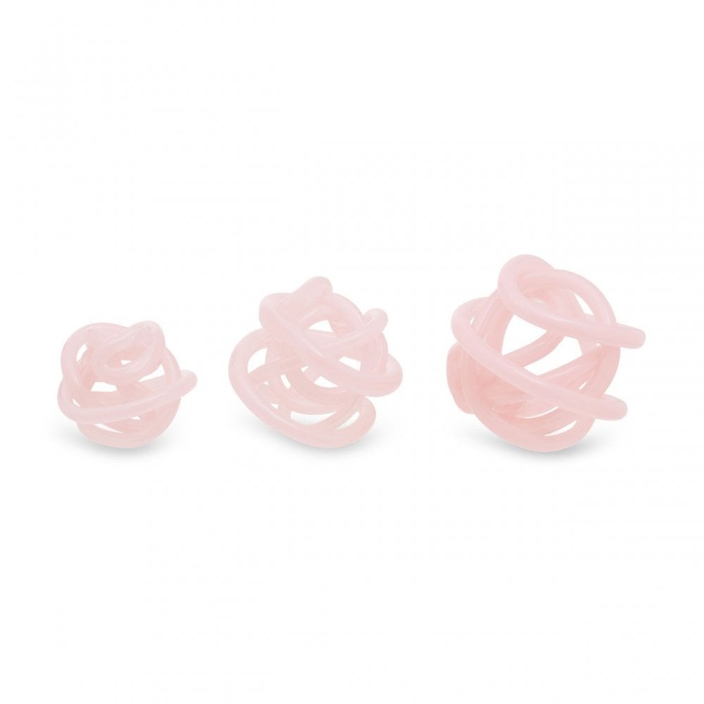 Knot Decor Pink Glass Ornament