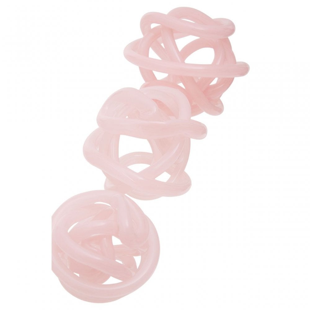 Knot Decor Pink Glass Ornament