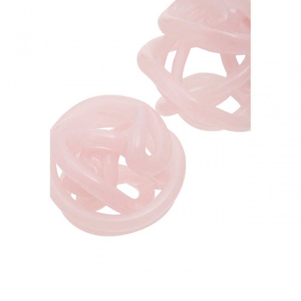 Knot Decor Pink Glass Ornament