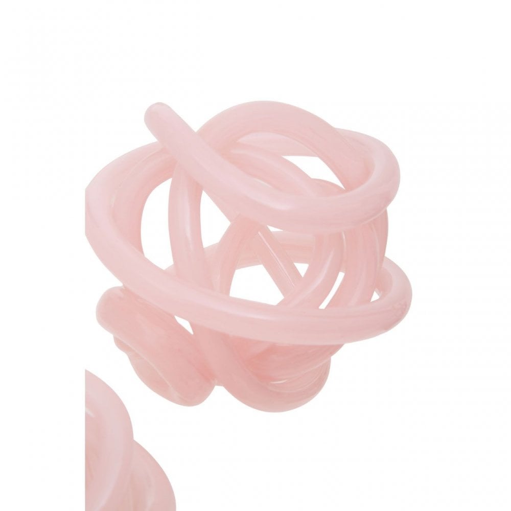 Knot Decor Pink Glass Ornament