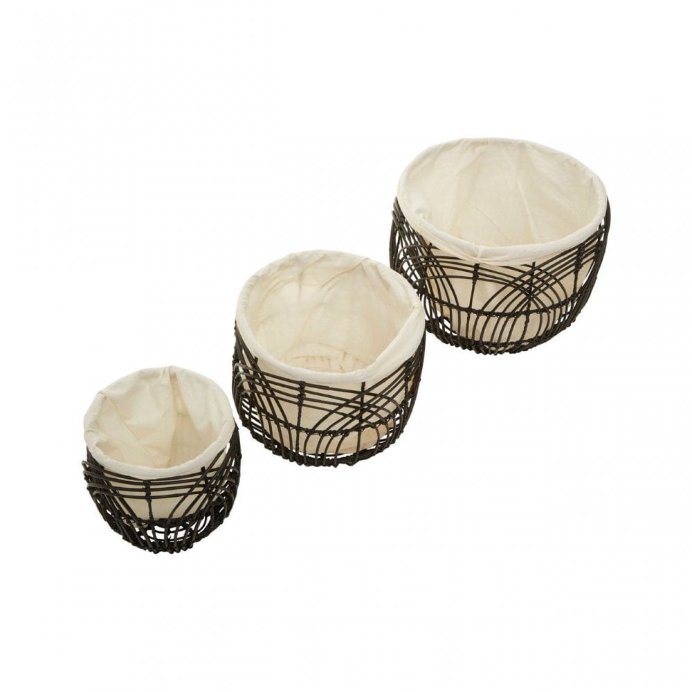 Arles Set Of 3 Rattan Baskets