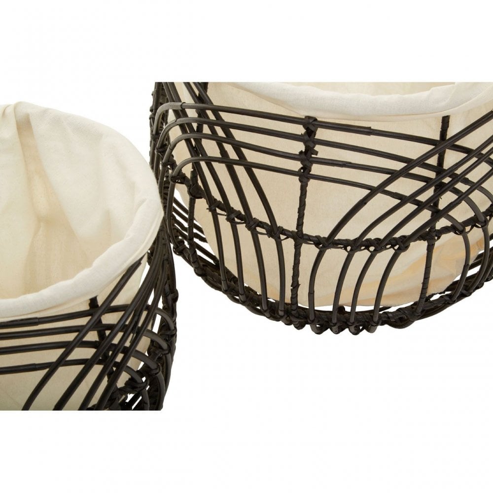 Arles Set Of 3 Rattan Baskets