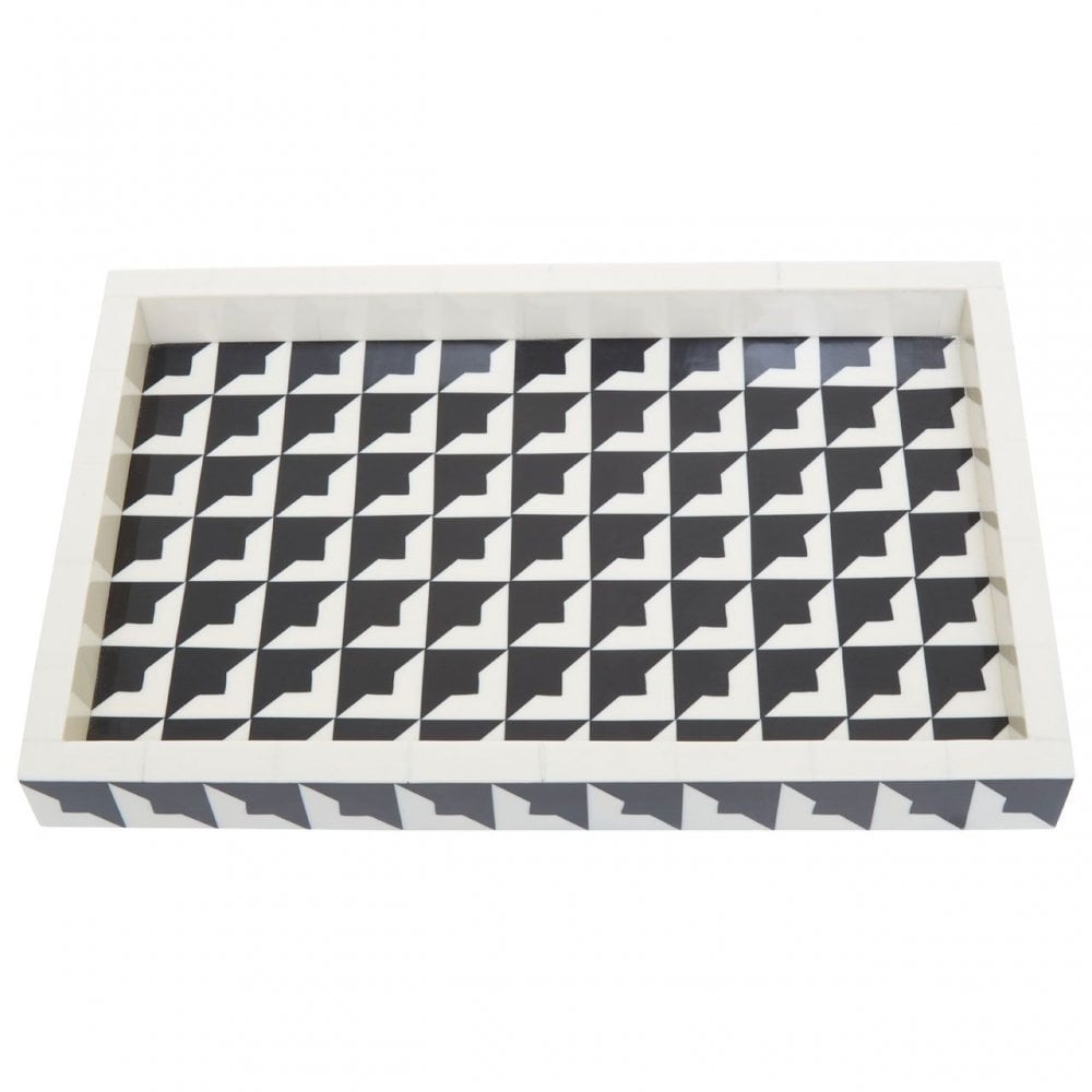 Davino Black And White Tray