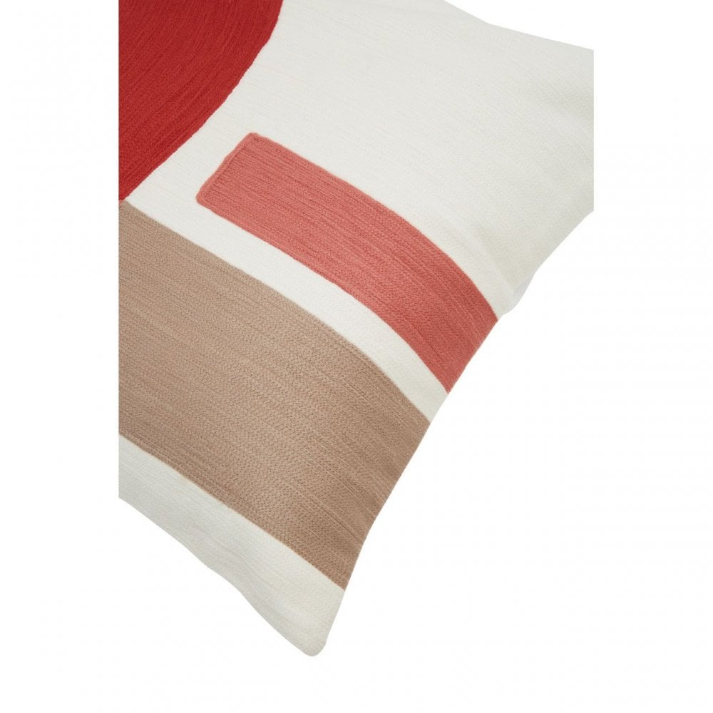 Bozie Ozella Red And White Tonal Cushion