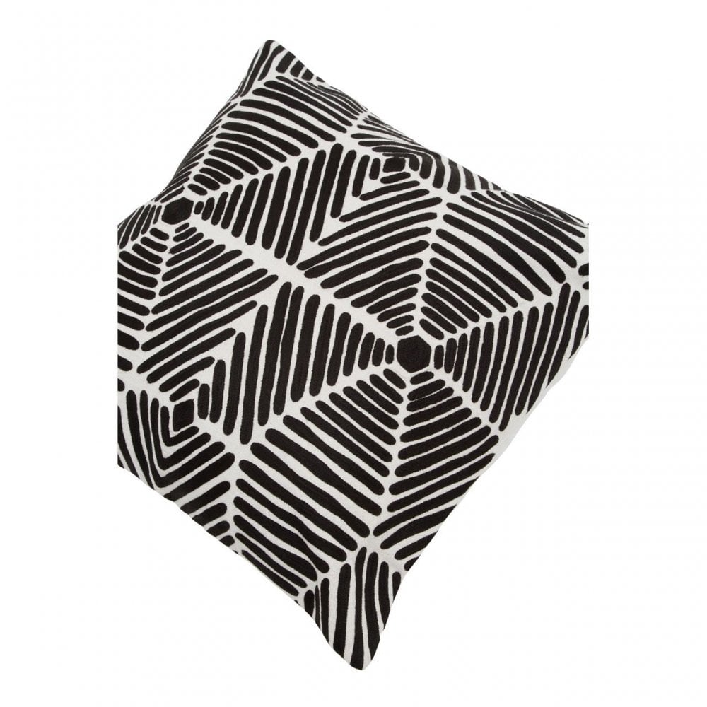 Bosie Ozella Black And White Square Cushion