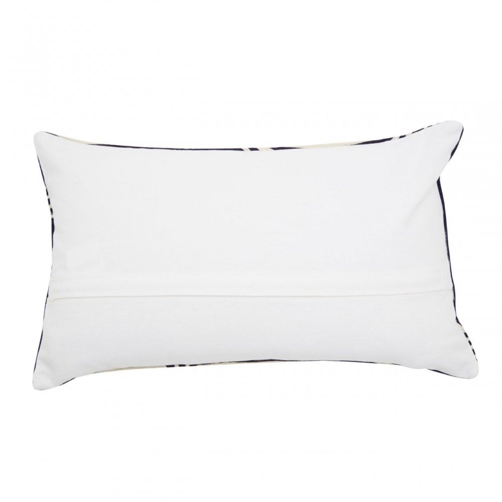 Bosie Ozella Navy And White Rectangular Cushion