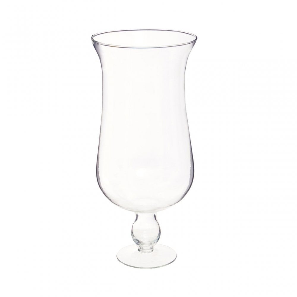 Ambra Clear Glass Fluted Vase