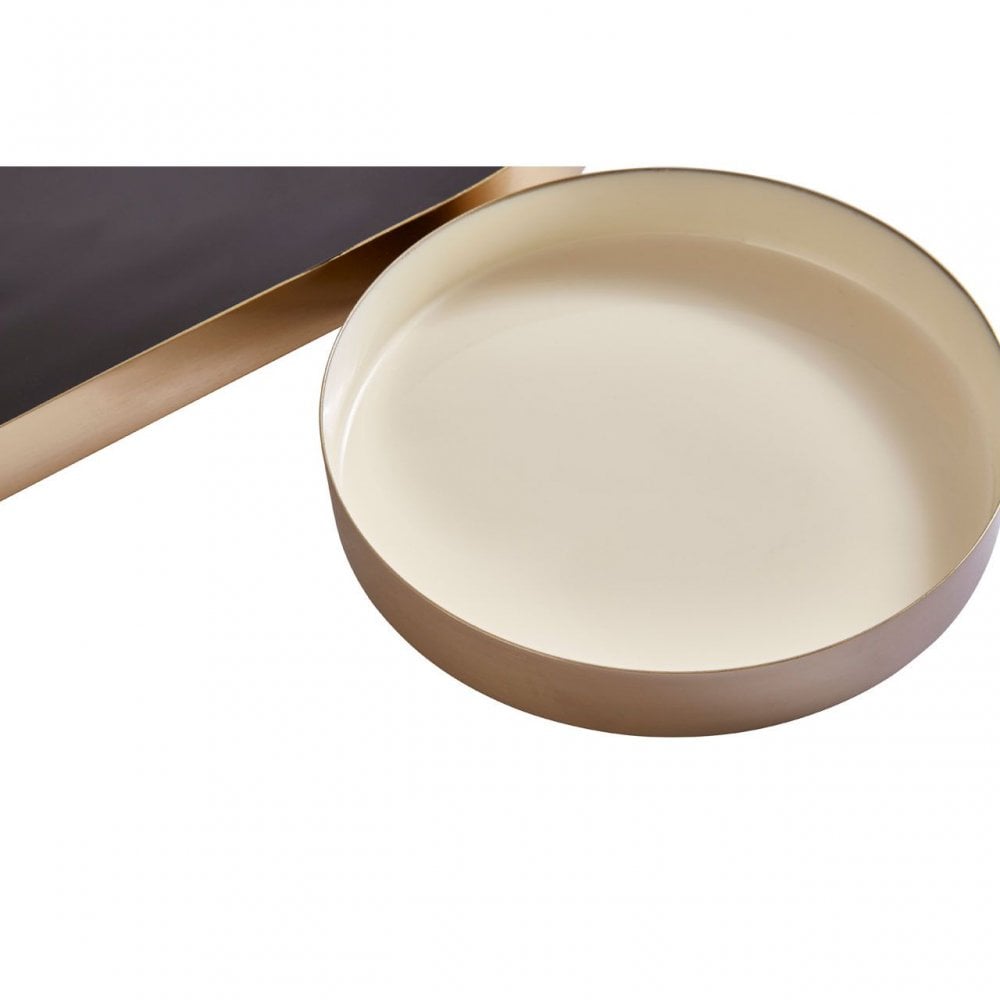 Elva Black and Gold & Cream and Gold Trays