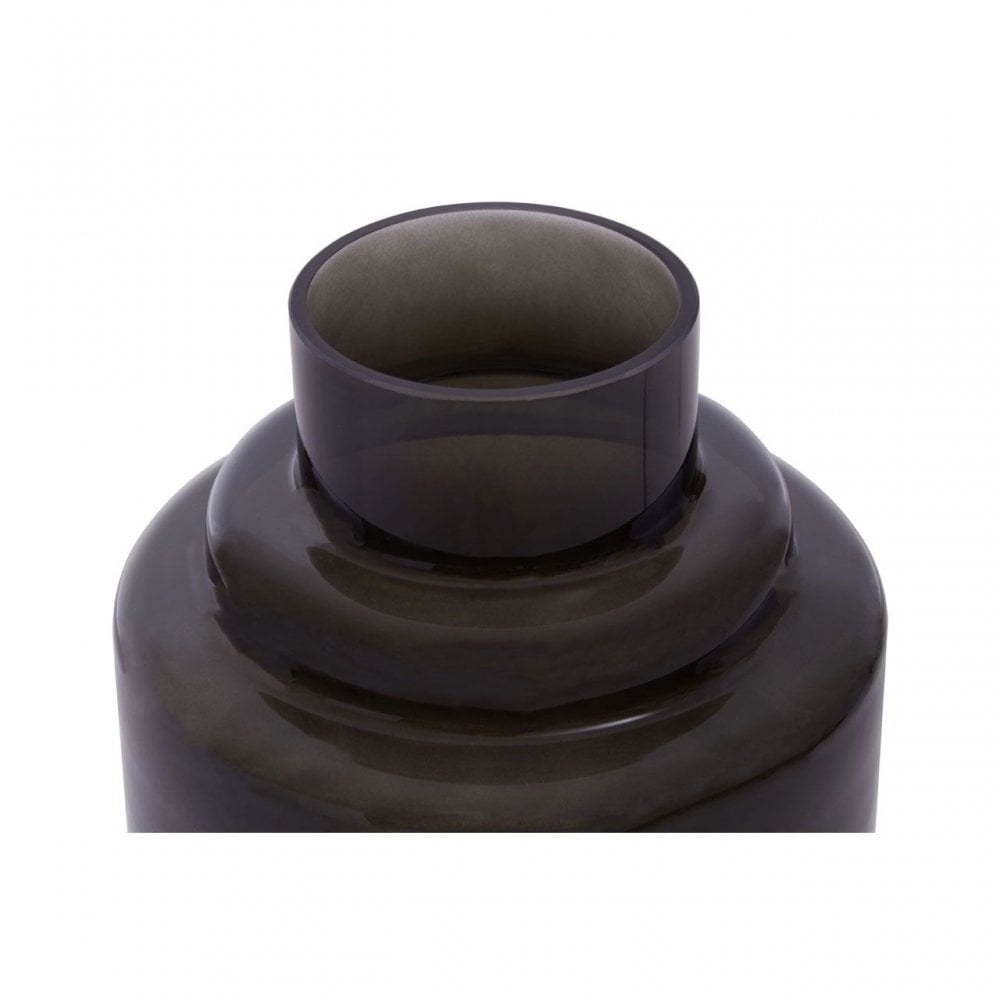 Cayden Small Black Smoked Glass Vase
