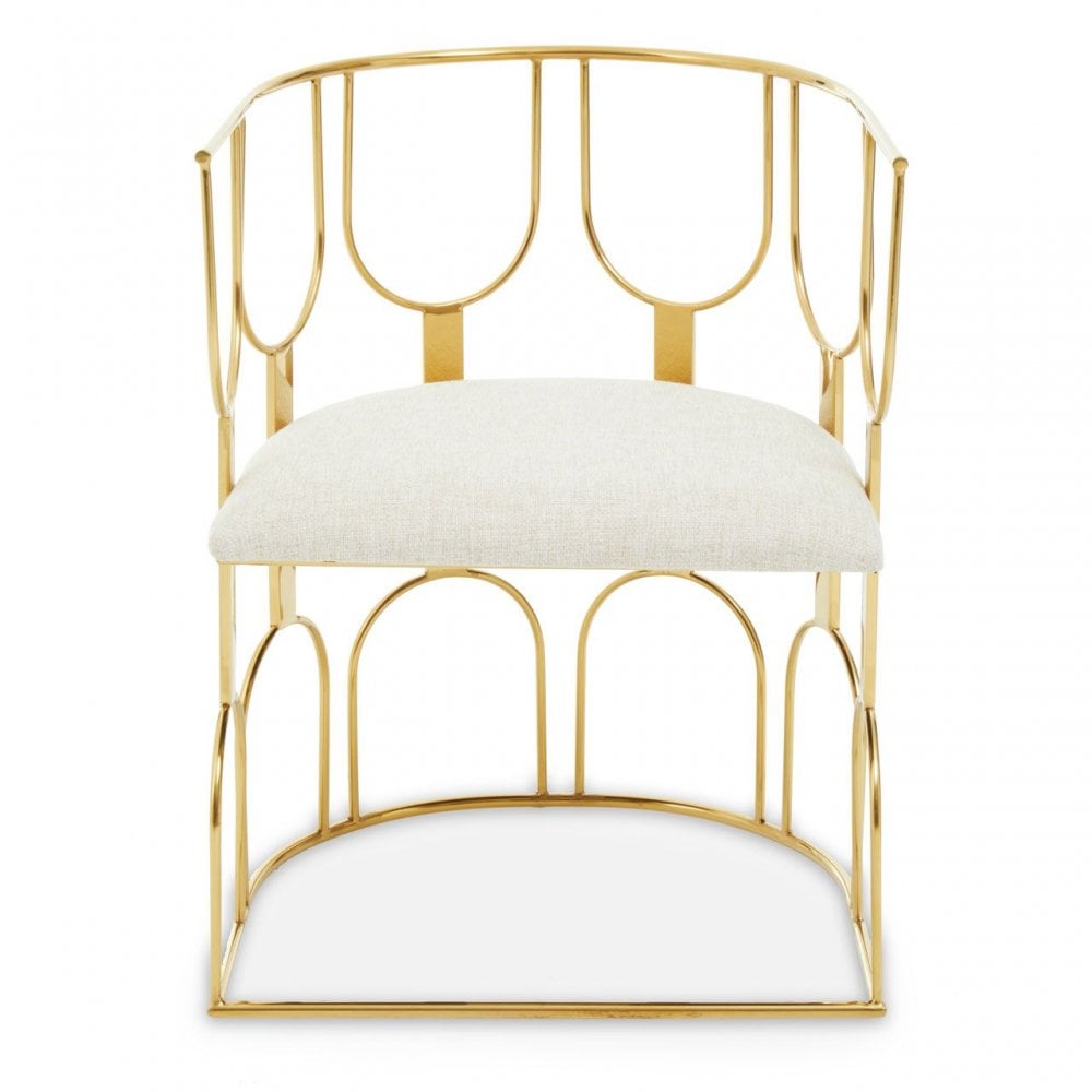 Azalea Natural And Gold Finish Chair