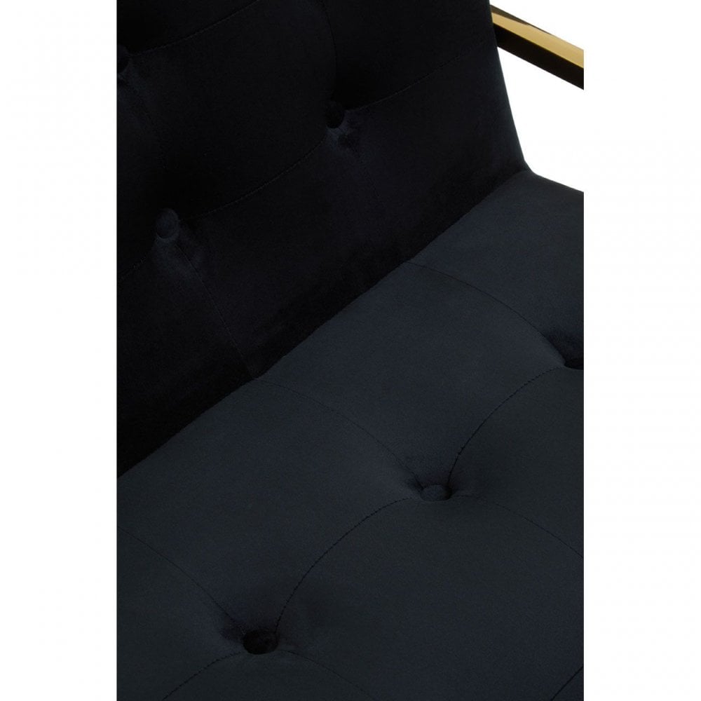 Azalea Black Velvet Chair