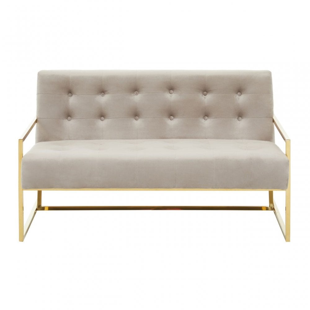 Azalea Two Seat Mink Velvet Sofa